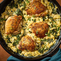 Creamy Chicken Orzo With Boursin
