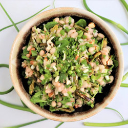 White Bean Salad With Roasted Garlic Scapes Recipe - Very Vegan Val