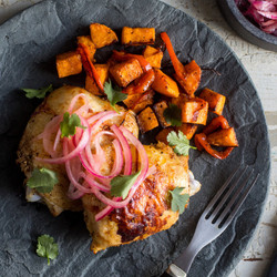 Sheet-pan Chicken With Sweet Potatoes And Peppers