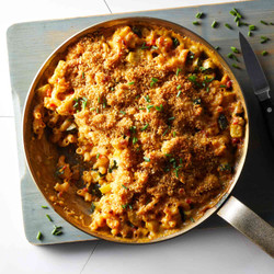 Skillet Mac &amp; Cheese With Zucchini &amp; Pimiento