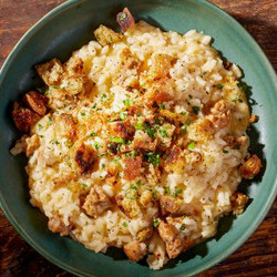 Sausage Risotto With Herbed Breadcrumbs