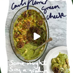 Green Cauliflower Cheese With Butter Beans