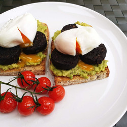 Black Pudding And Avocado On Sourdough