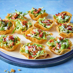 Mini Caesar Salad Parmesan Cups - apps snacks
