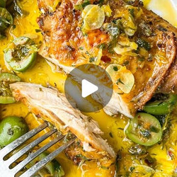 Herb Roasted Chicken With Warm Olives And Citrus