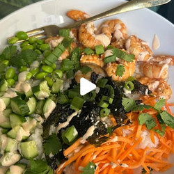Shrimp And Rice Sushi Bowl