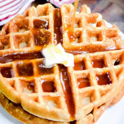 Apple Cider Waffles With Apple Cider Syrup