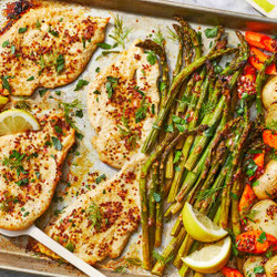 One-pan Chicken &amp; Asparagus Bake