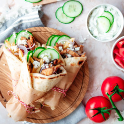 Kip Gyros Met Pita En Tzatziki