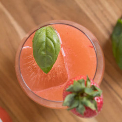 Sparkling Strawberry Lemonade Basil Recipe
