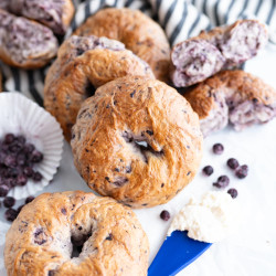 Homemade Blueberry Bagel