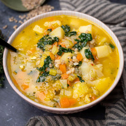 Pearl Barley Soup With Leek And Potatoes