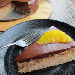 Hazelnut Chocolate Torte with Espresso Ganache