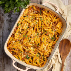 Baked Mostaccioli Con Ricotta Recipe