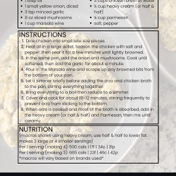 Chicken Marsala Orzo