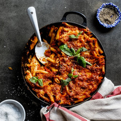 Easy Cheese And Tomato Pasta Bake