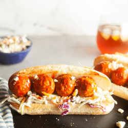 Crock Pot Buffalo Chicken Meatball Subs