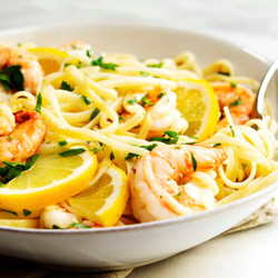 Lemon Garlic Shrimp Pasta