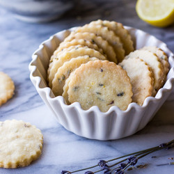 Lemon Lavender Shortbread Cookies