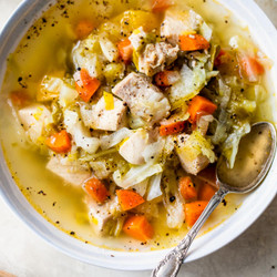 Cabbage Soup With Chicken And Pork