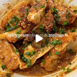 Spicy Peanut Butter Sauce Dumplings mains easy