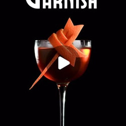 Orange Peel Ribbon Cocktail Garnish
