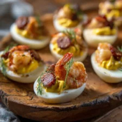 Seafood Boil Sauce Deviled Eggs