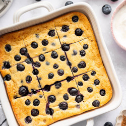 Blueberry Cottage Cheese Breakfast Bake