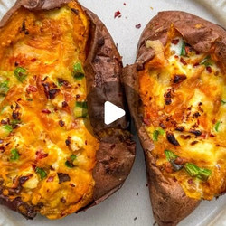 Stuffed Sweet Potatoes With Eggs And Feta