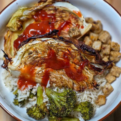 Roasted Cabbage With Gochujang
