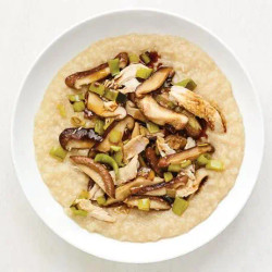 Instant Pot Congee With Chicken And Mushrooms