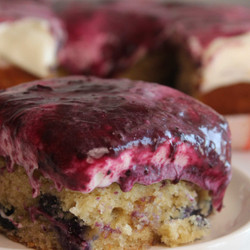 Blueberry Cake With Lemon Cream Cheese Frosting