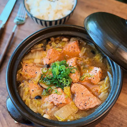 One Pot 20-minute Miso Salmon Stew