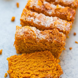 Cinnamon Sugar-topped Pumpkin Spice Bread