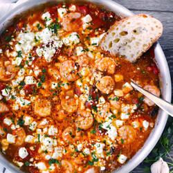 Copy of Greek Shrimp With Tomatoes And Feta (garides Saganaki)