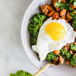 Chorizo Kale And Sweet Potato Hash