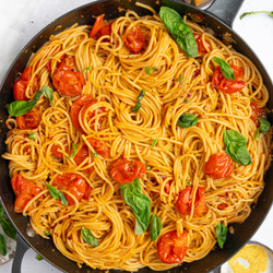 One Pot Cherry Tomato Basil Pasta