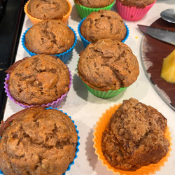 3 banana, honey whole wheat banana muffins