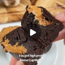 High Protein Reese's Cup Muffins