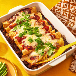 Black Bean &amp; Mushroom Enchilada Casserole