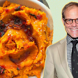 Alton Brown's Chipotle Smashed Sweet Potatoes