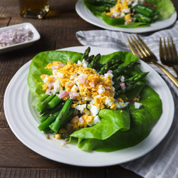 Asparagus Egg Salad With Shallot Champagne Vinaigrette