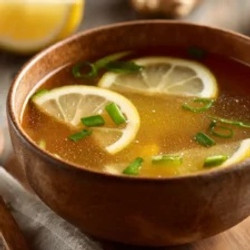 Healing Miso-ginger Lemon Detox Broth