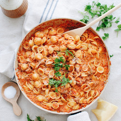 Creamy Orecchiette Turkey Bolognese
