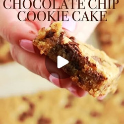 Sheet Pan Chocolate Chip Cookie Cake