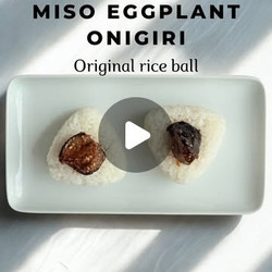 Miso Eggplant Onigiri