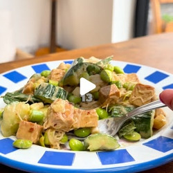 Smashed Cucumber &amp; Tempeh Noodle Salad With Tahini Chilli Dressing