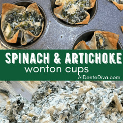 Spinach And Artichoke Wonton Cups