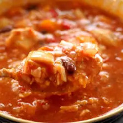 Slow Cooker Chicken Fajita And Rice Soup-365daysofcrockpot.com