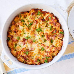 Croque Monsieur Savory Bread Pudding